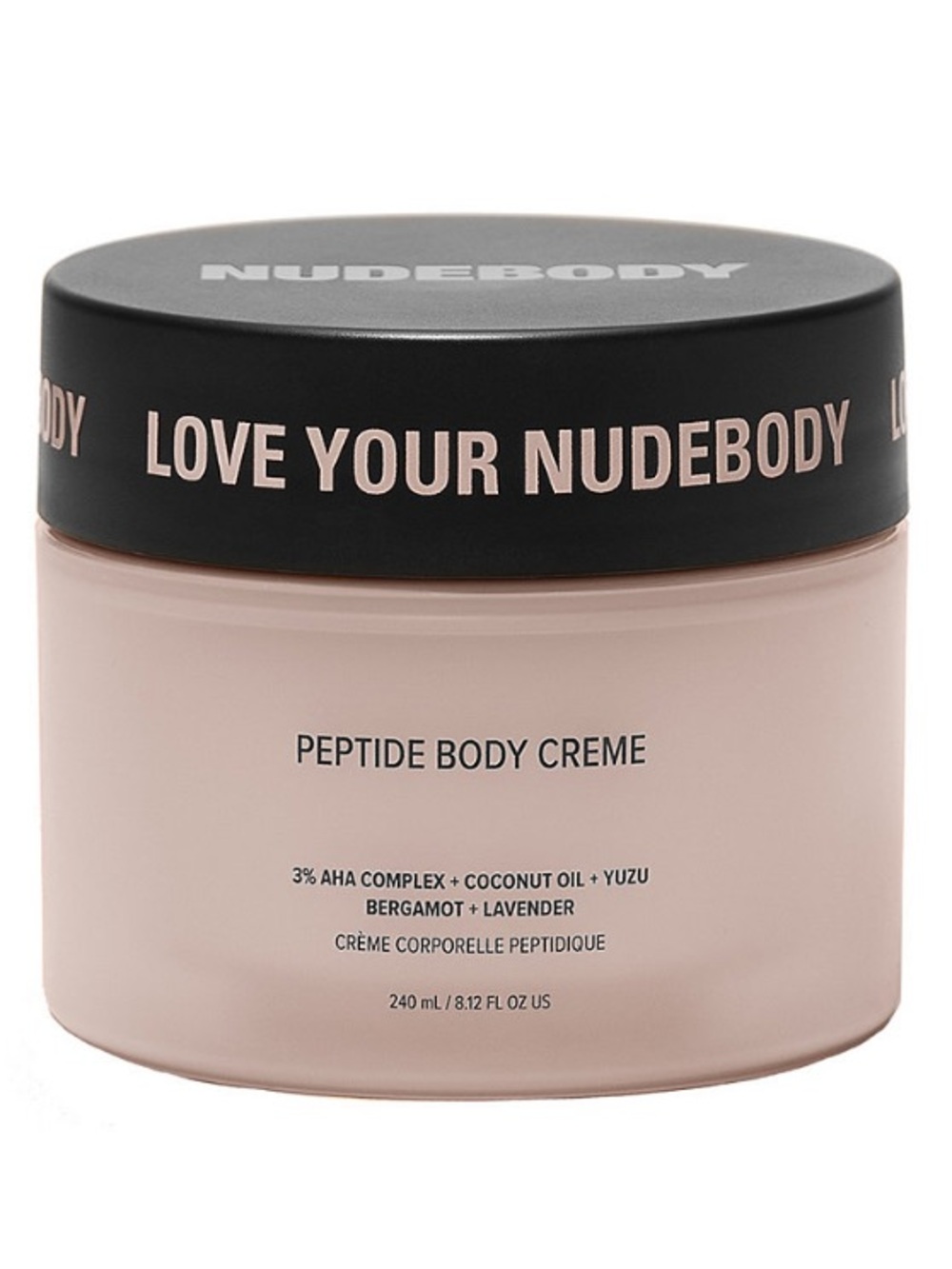 NUDESTIX PEPTIDE BODY CREME 3% AHA Complex + COCONUT OIL + YUZU 240ml BRAND NEW